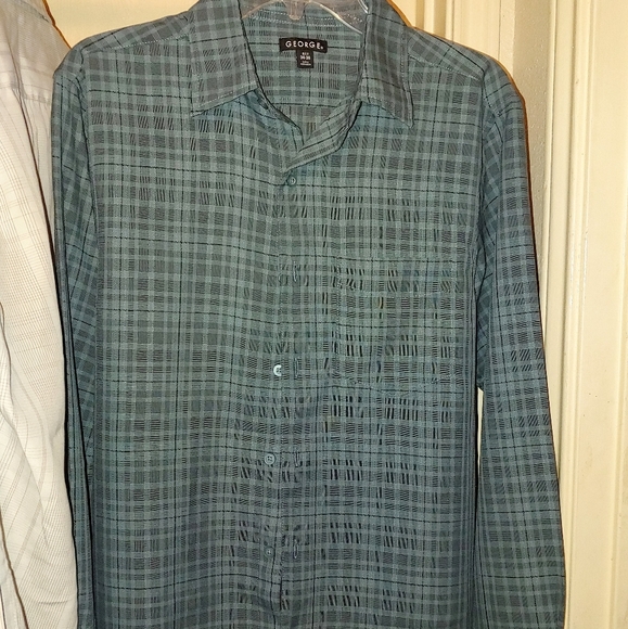 Nwot 3436 George Mens Plaid Buttondown 